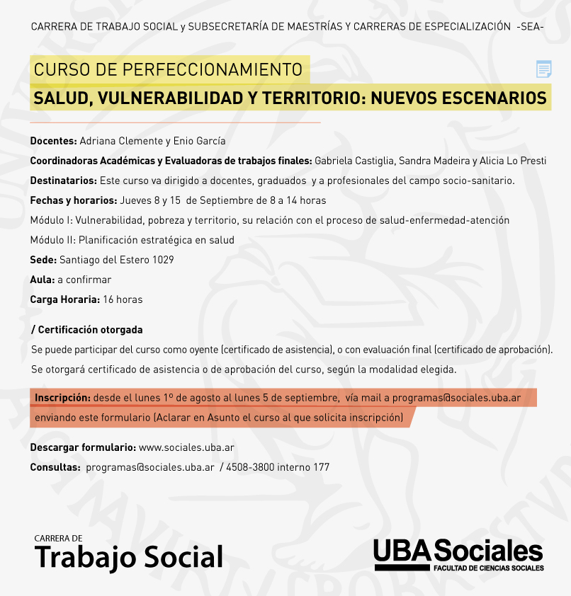 flyer curso salud